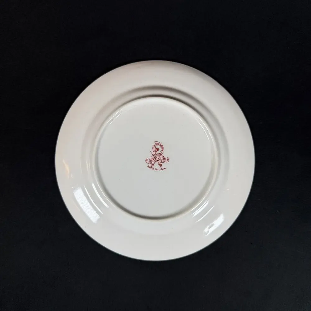 Lot of 6 white Warwick AB9428 Bread & Butter Plate 6-3/8